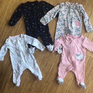 Set of 4 - Newborn Cotton Sleepers!